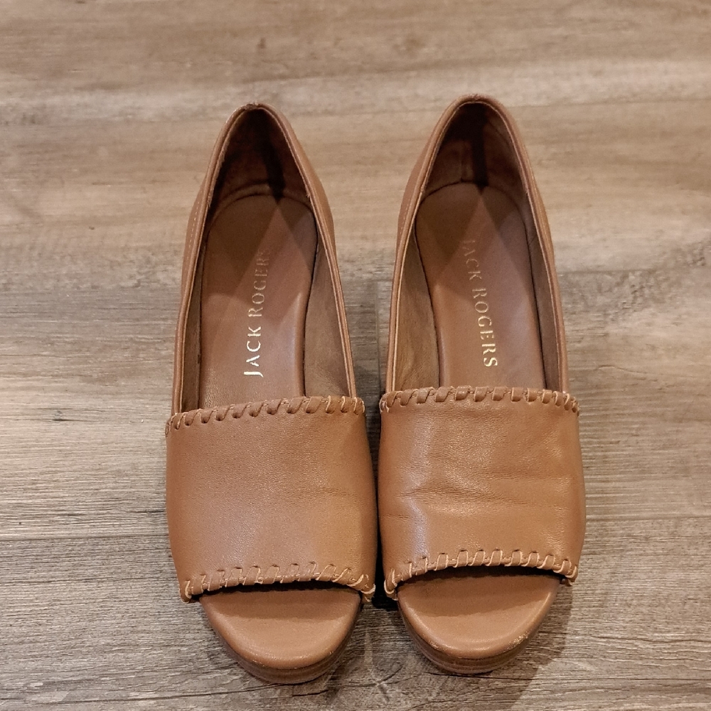 Jack Rogers Women's Brown Leather Flats